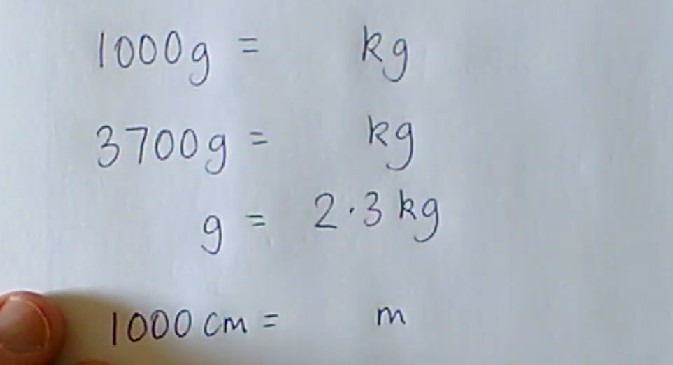 Video showing how to convert basic metric units from one to another.